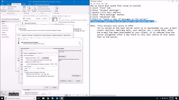 How to solve quota exceeded issue in Microsoft Outlook 2016