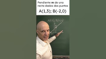 HALLAR LA PENDIENTE DE LA RECTA DADOS DOS PUNTOS