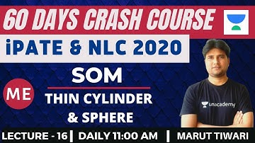 L16: Strength of Materials (Part-12) | 60 Days Crash Course for NLC and iPATE 2020 Exam (ME)