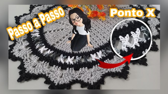 APRENDA AGORA PONTO X #janinefreitas #crochet 