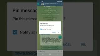 How To Pin Message In Telelegram