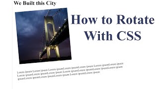 How to Rotate With CSS