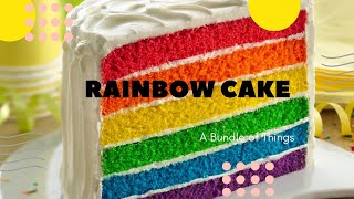 Eggless Rainbow Cake || Rainbow Cake Recipe || Easy 5 Mins video