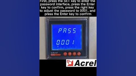 Acrel Electric | Alarm Setting of PZ96L Panel Energy Meter