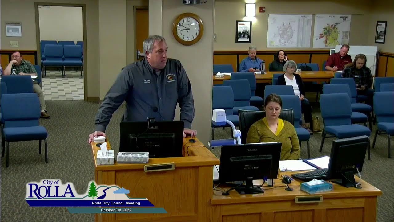 Rolla City Council Meeting • October 3rd, 2022 YouTube