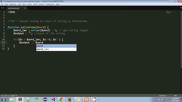 PHP - Check the string if Palindrome (Manual Coding)