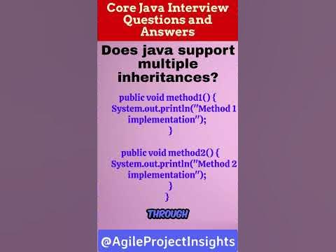Does Java support multiple inheritances? - YouTube