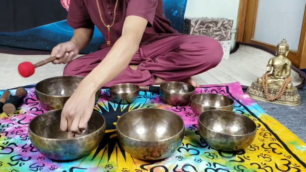 khusi , handmade seven chakra tibetan singing bowl set. YouTube