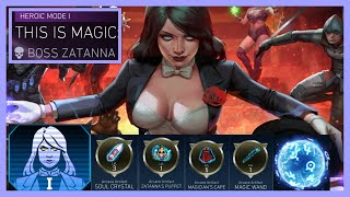 INJUSTICE 2 MOBILE - THIS IS MAGIC - HEROIC 1 - BOSS ZATANNA Solo Raid