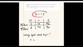 Harmonic Mean with Distance/Rate/Time