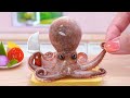 Quick and easy recipe  how to cook miniature baby octopus with tomato sauce  tina mini cooking