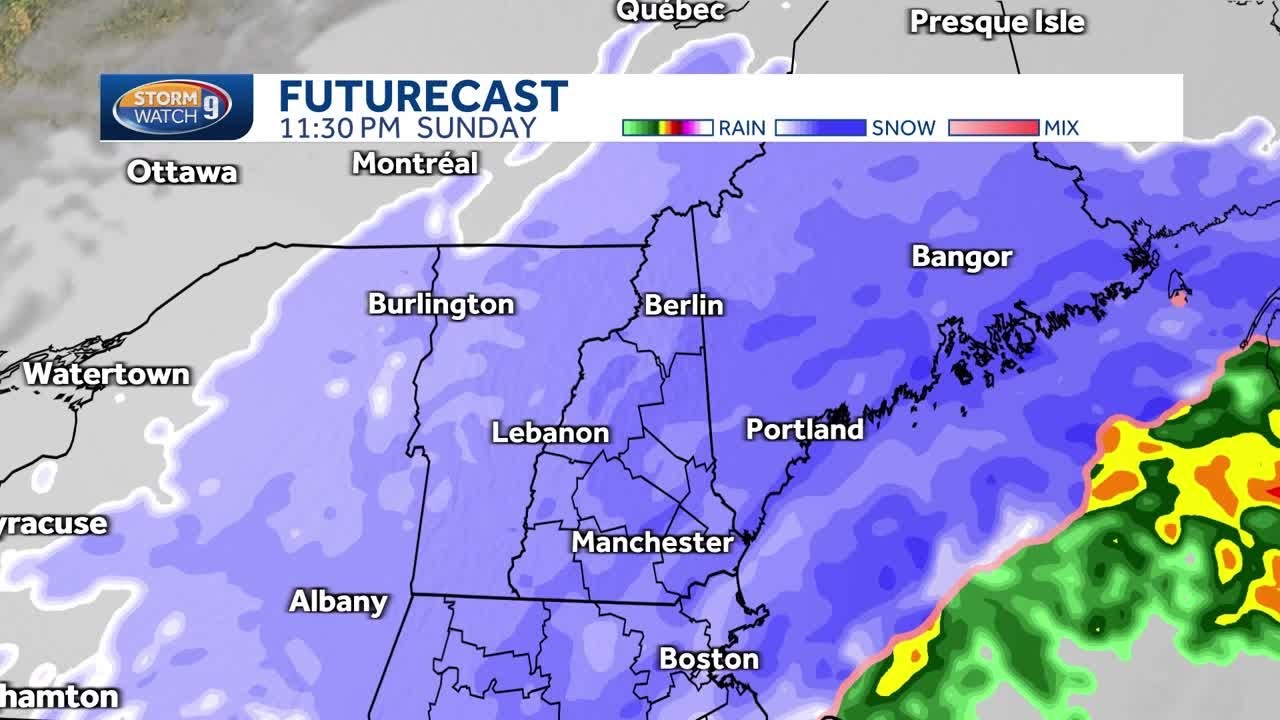 Hour-by-hour: Track snow moving into New Hampshire on Sunday evening ...