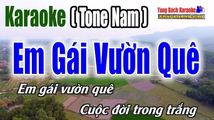 Em gái Vườn Quê || Karaoke Tone Nam - Beat Chuẩn 2022 [ Nhạc Sống Tùng Bách ]