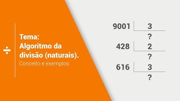 Parte 1/4 - O algoritmo da divisão: conceito e exemplos