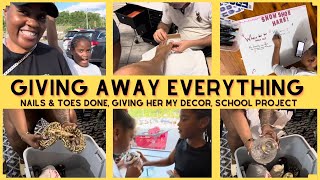 *VLOG* Giving Everything To My Daughter | Getting my nails & toes done | School Project Dollar Tree