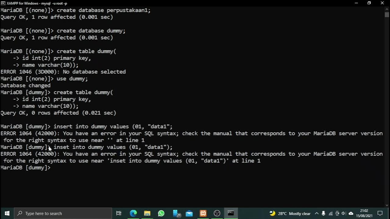 Sql error query. Sql error query