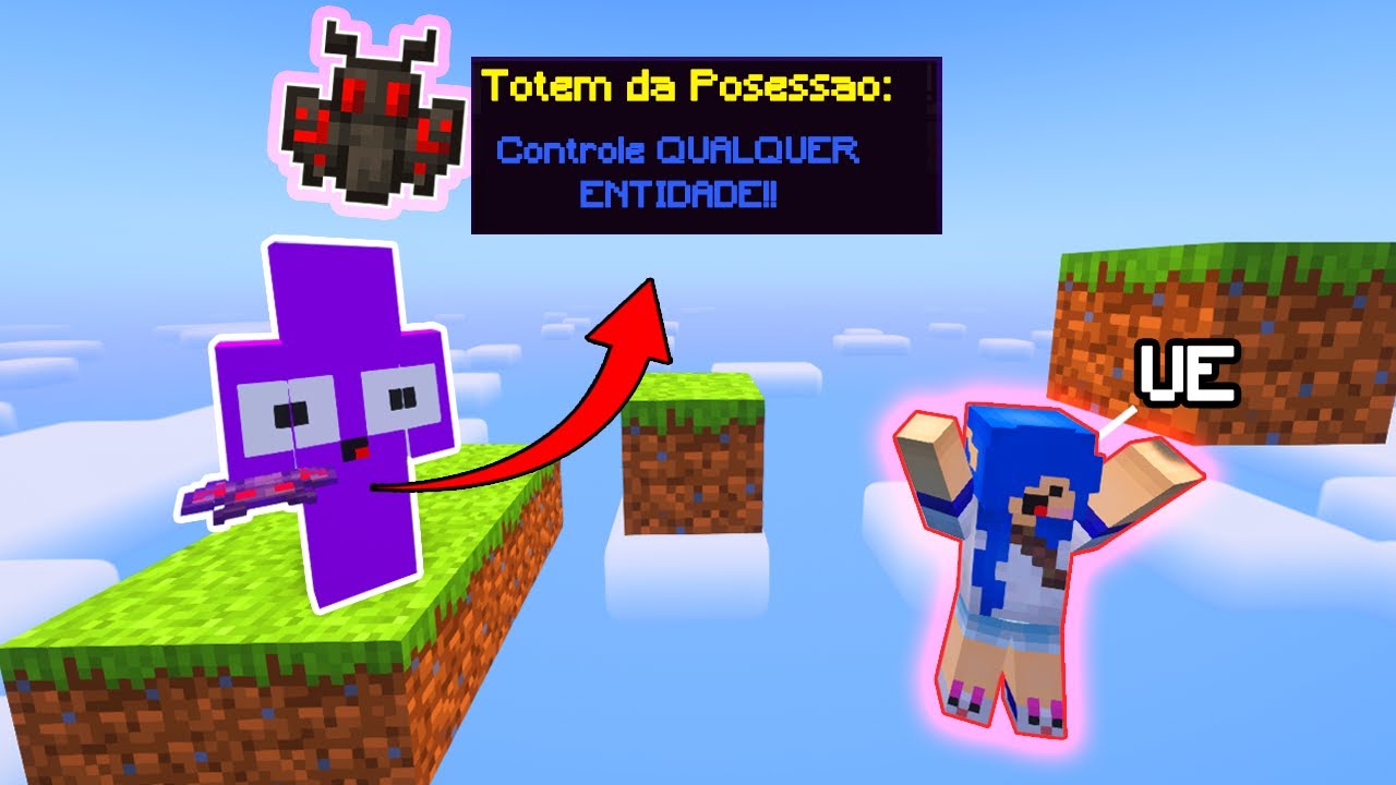 TROLLEI minha AMIGA com o TOTEM DA POSSESÃO no Minecraft!!!