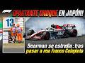 ¡Impactante choque en Japón! Bearman se estrella tras intentar pasar a Colapinto y queda lastimado