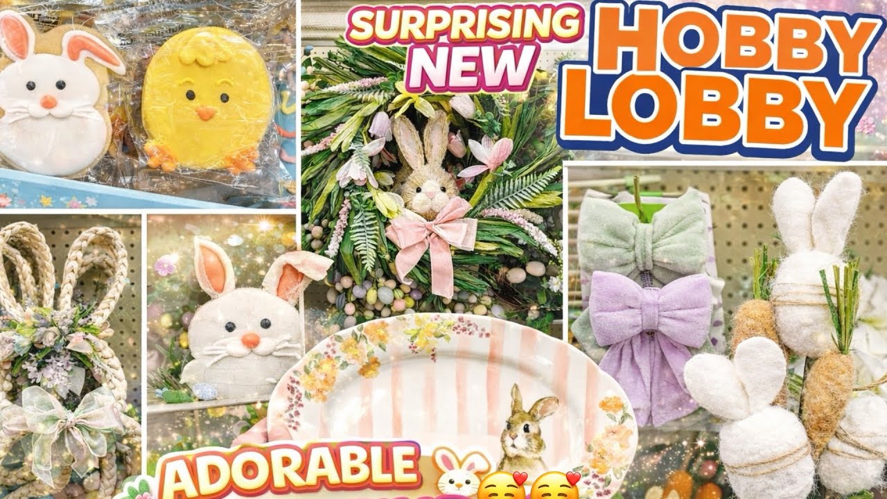 «Удивительные НОВИНКИ и очаровательные пасхальные находки в Hobby Lobby! 🐰🌸»