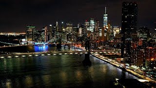 New York Skyline at Night Screensaver HD NYC Skyline, Long Island Aerial Landscapes Live