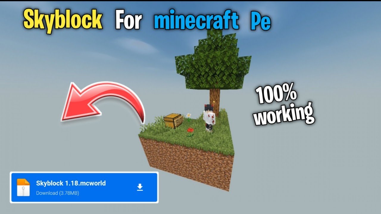 How To Download Skyblock In Minecraft Pocket Edition | 100% Working ...