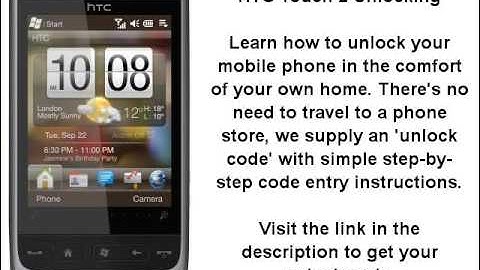 Unlock HTC Touch 2 - SIM Network Unlock PIN