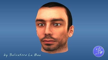 Texture painted UV map Head mesh HD