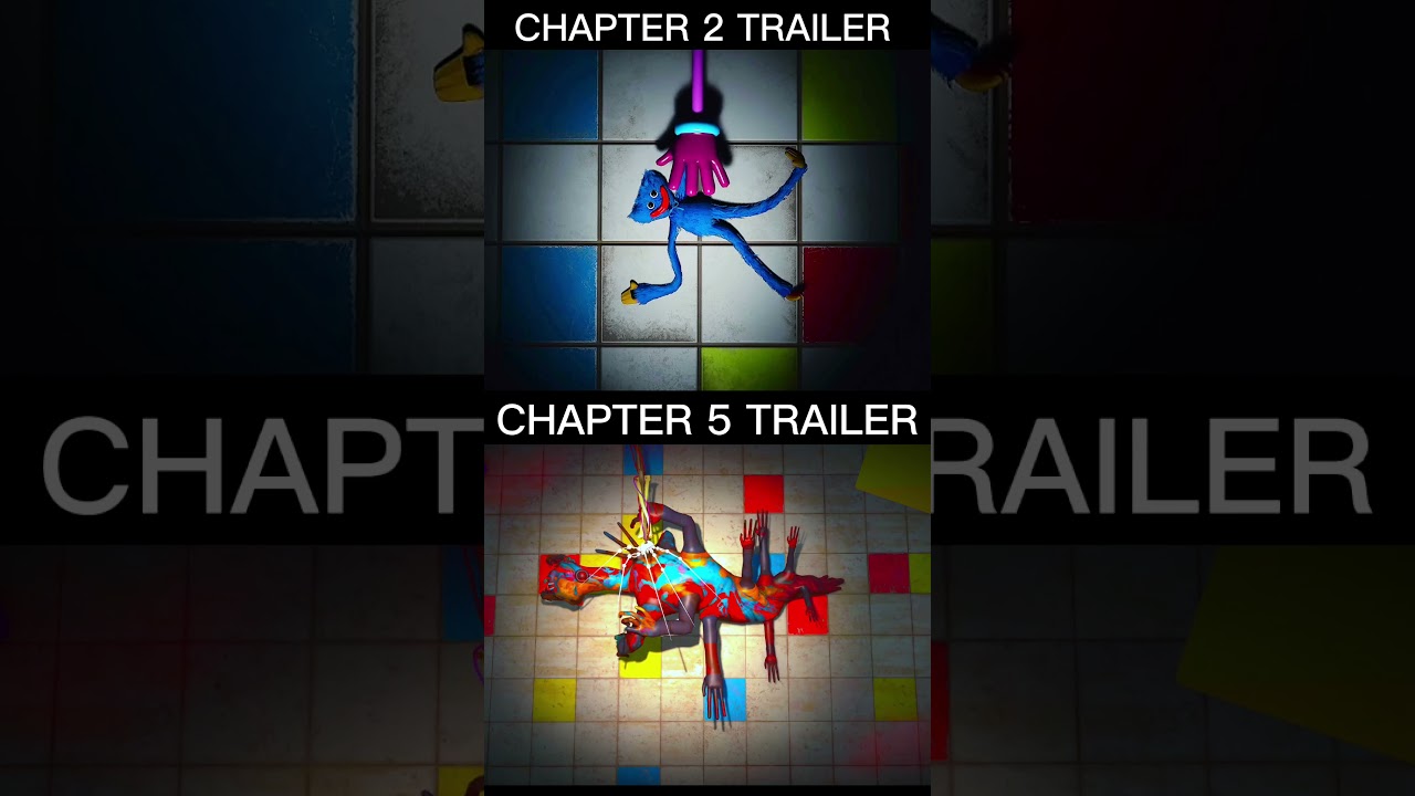 Chapter 5 Vs Chapter 2 - Poppy Playtime Chapter 5 - Poppy Playtime Chapter 4 #poppy #shorts #game