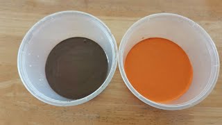 Paano timplahin ang kulay Orange at Chocolate brown na pintura//How to mix paint Orange & brown