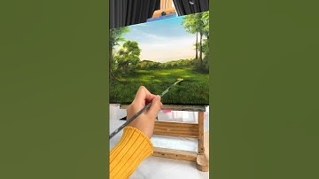 Grass painting tutorial with acrylic #howtopaint #grasspainting