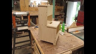 A plywood step stool for the shop.