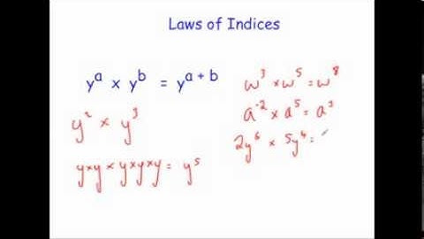 Laws of Indices - Corbettmaths