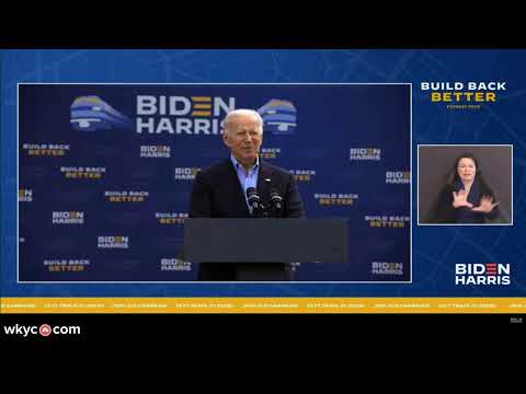 Joe Biden launches 'train tour' in Cleveland day after heated debate with President Trump
