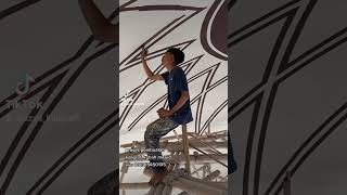 proses pembuatan kaligrafi Kubah masjid #shorts