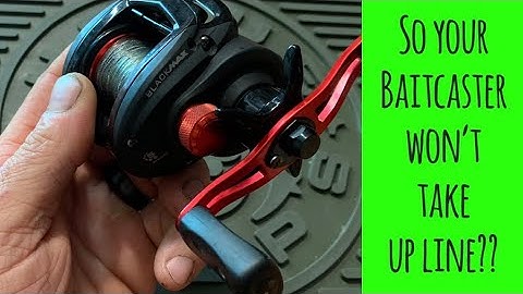 What to do if your Baitcaster won’t take in line.. How to fix a common baitcaster problem