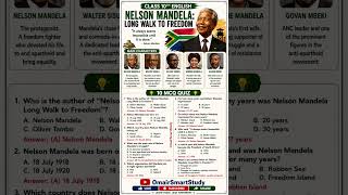 Class 10 English Chapter 2 | Nelson Mandela: Long Walk to Freedom | Main Characters &amp; 10 MCQ #shorts