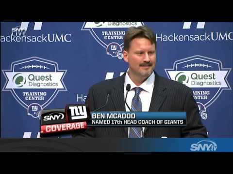 New Giants coach Ben McAdoo meets the media