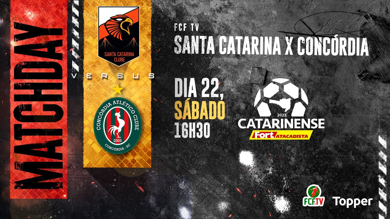 AO VIVO | SANTA CATARINA X CONCÓRDIA | CATARINENSE FORT ATACADISTA 2025 ...