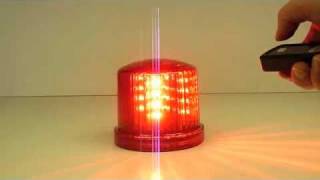 Red Battery Powered LED Warning Beacon With Remote