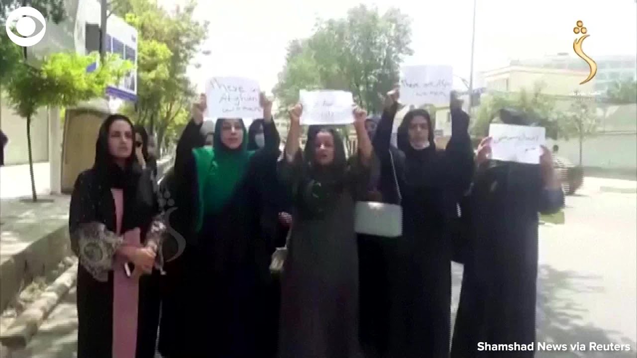 WEB EXTRA: Women Protest Taliban in Kabul