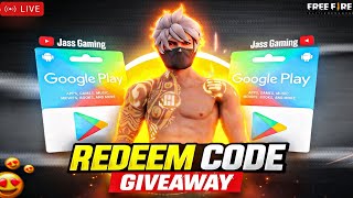 🔴 [Live ] live Giveaway | Redeem Code giveaway 😱 Free fire live Giveaway| Jass gaming screenshot 1