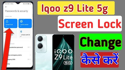 Iqoo z9 Lite 5g screen lock kaise change kare/ Iqoo z9 Lite 5g pattern lock change kaise kare