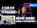 9 Year Old VS 13 Year Old Nandi - No One Know - Drumeo - Queens of the Stone Age