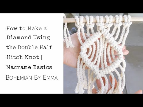How to Make a Diamond with Double Half Hitch Knots | Macrame Basics