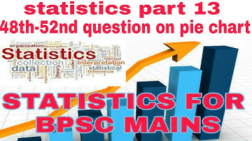 Statistics part 13,previous year question 48-52,pie chart,bpsc mains,