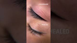 ❤️ Healed eyeliner ✨ #tattoo #shorts #classiceyeliner #eyestattoo #eyelinerpmu #washingtondc