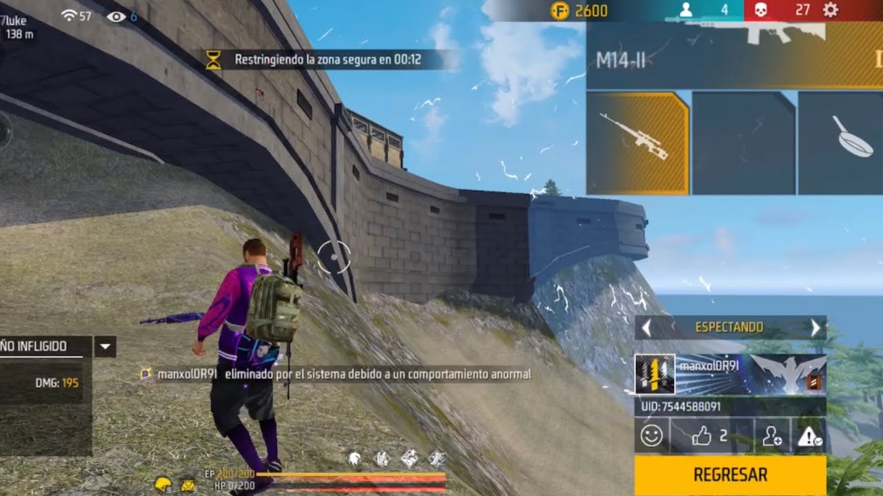 Hacker descarado es Baneado por Garena En Directo Free Fire Épico
