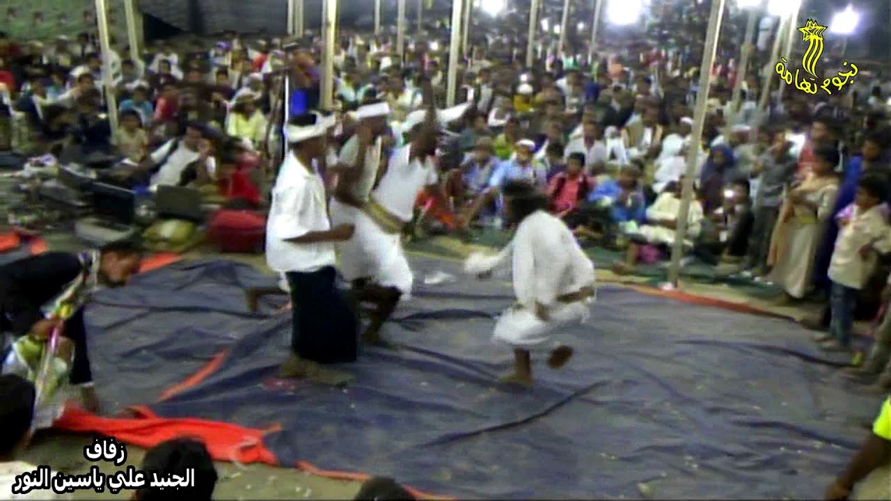 الشرجي رقصة من الموروث التهامي على أغنية منهو نته غناء إبراهيم حبيب في زفاف الجنيد النور بجبل راس