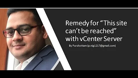 This site can’t be reached-  vCenter Server