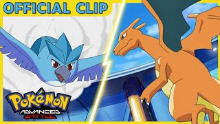 Charizard.vs. Articuno Pokèmon Advanced Battle Official Clip Full Battle Émon